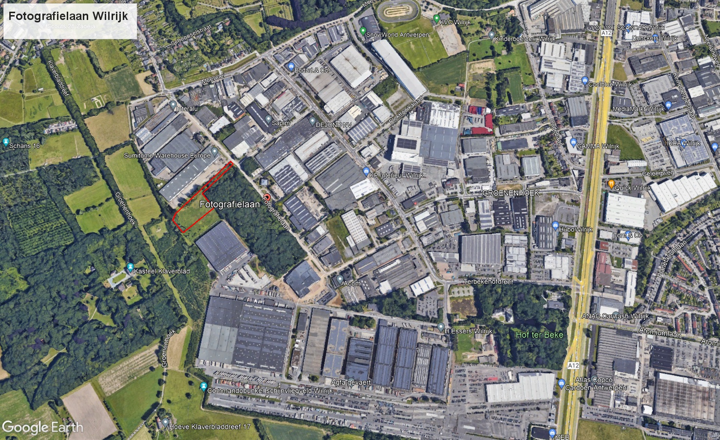 Fotografielaan Wilrijk - Google Earth